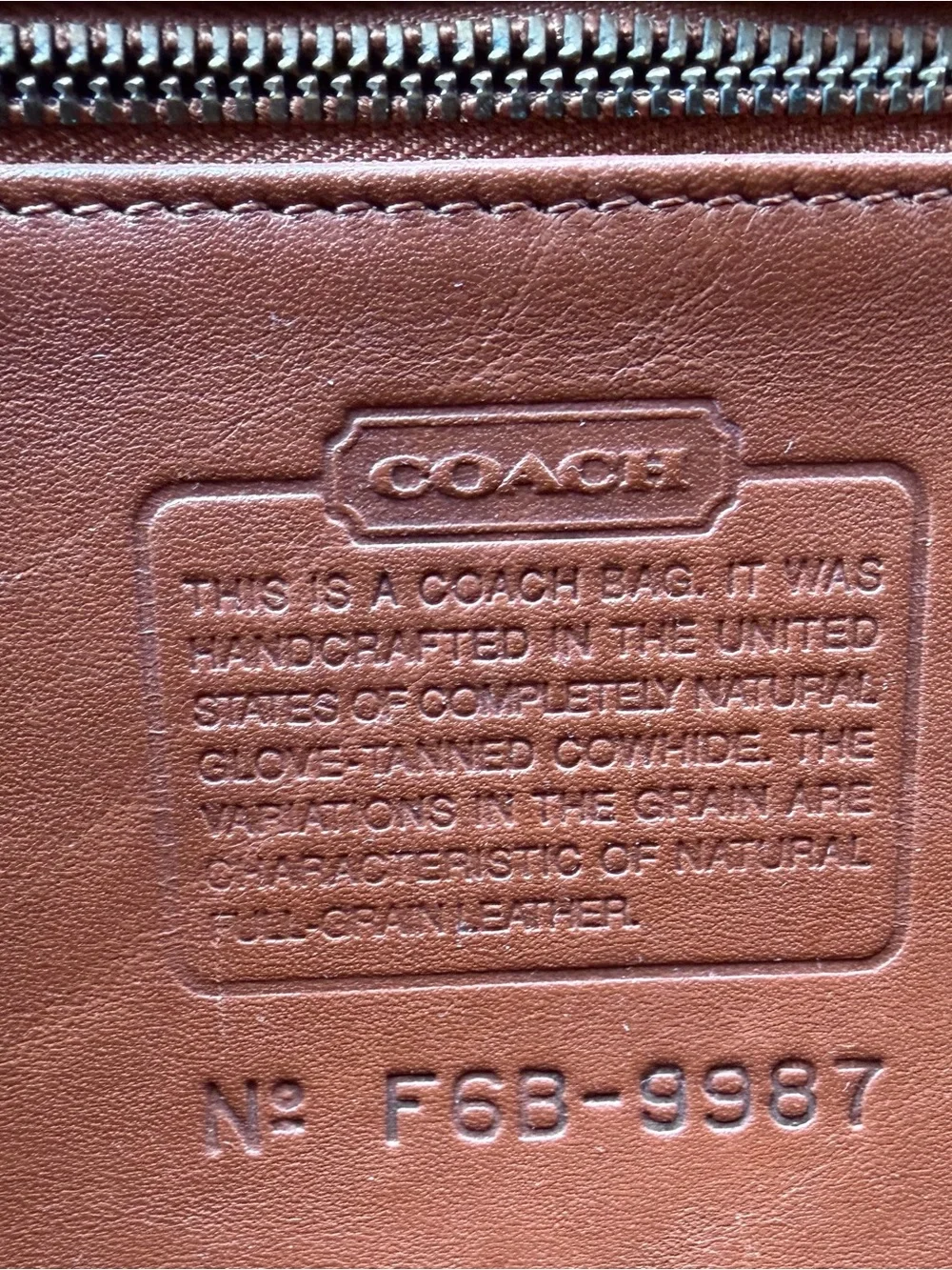 *RARE* Coach Sherbourne #9987 British Tan Leather Vintage 1990s Top Handle Bag - Picture 3 of 12